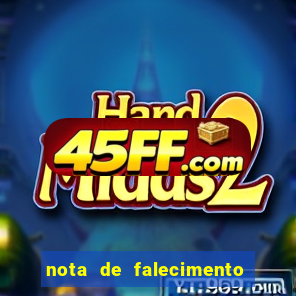nota de falecimento a tribuna santos hoje